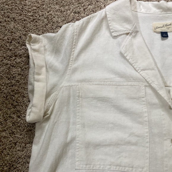 Womens Linen Universal Thread Top size large White - Picture 4 of 7